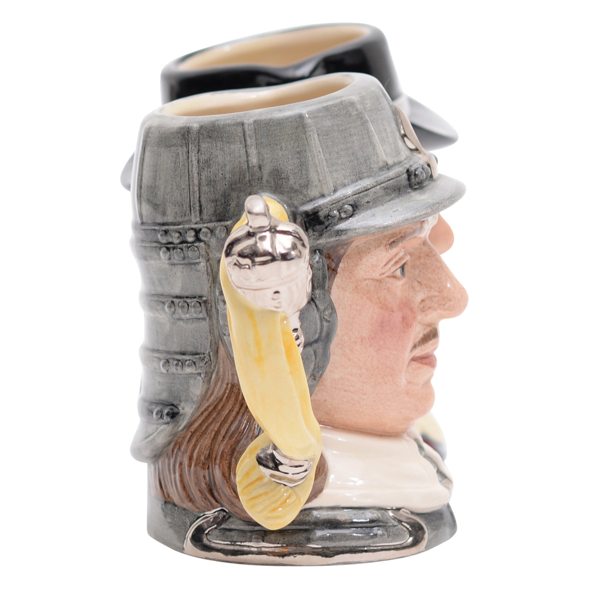 Pair of King Charles and Oliver Cromwell characther jugs