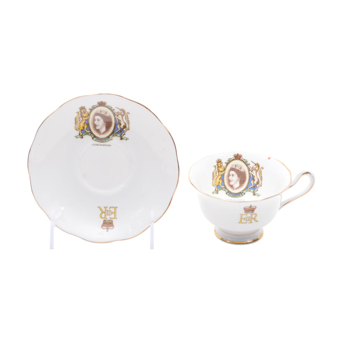 Queen Elizabeth coronation cup & saucer