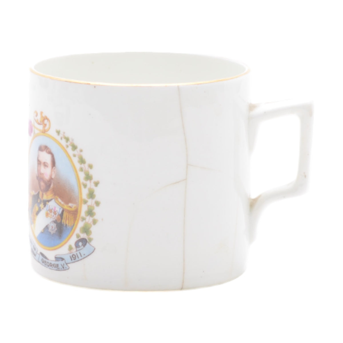 King George V & Queen Mary coronation mug (as is)