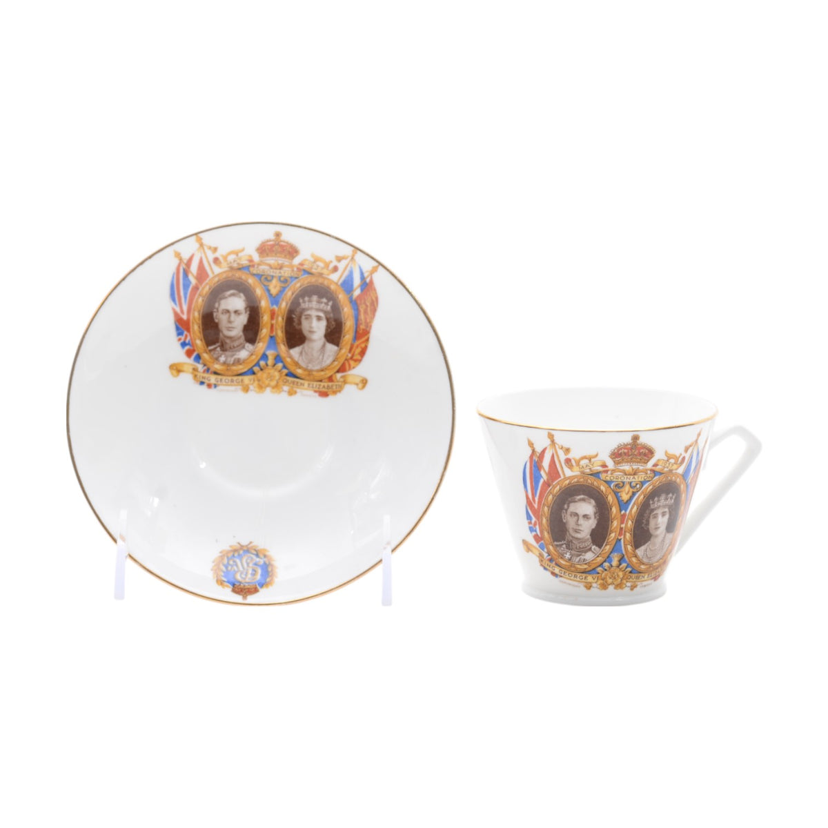King George VI & Queen Elizabeth cup & saucer
