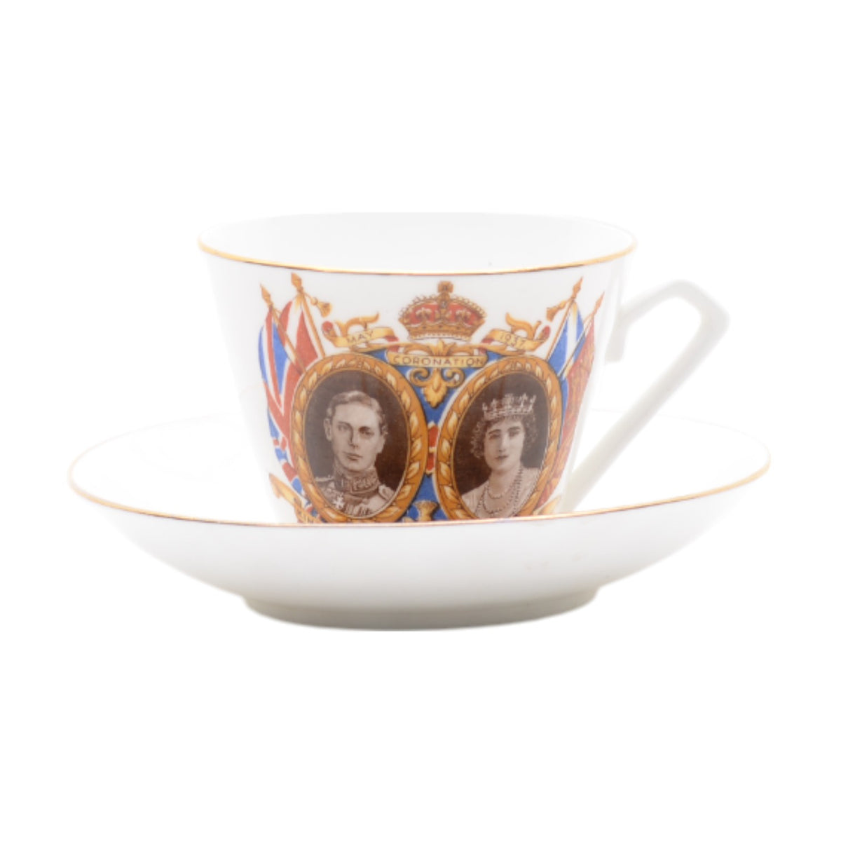 King George VI & Queen Elizabeth cup & saucer