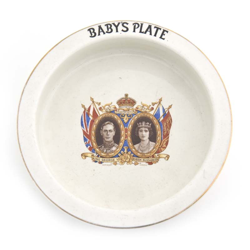 George & Elizabeth Coronation Baby's Plate
