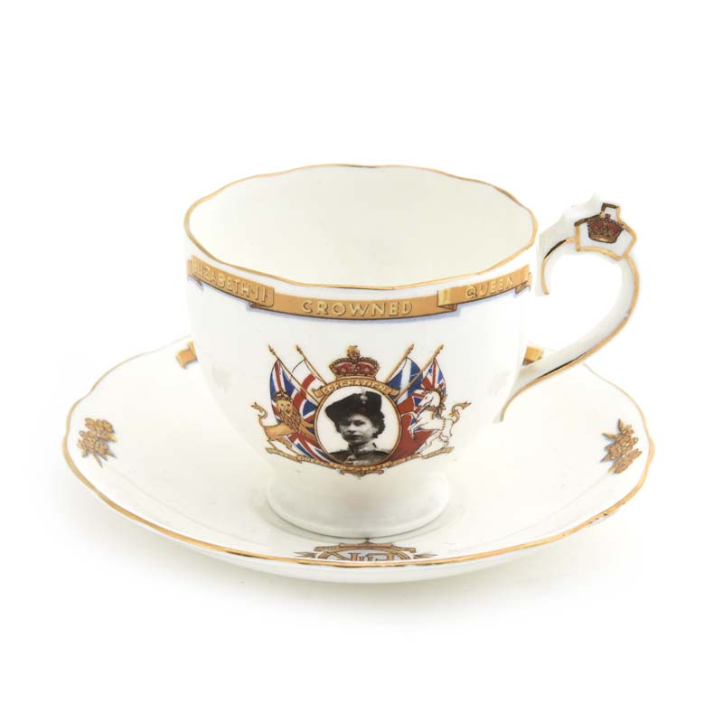 Cup Saucer, ''June 2Nd 1953'' Elizabeth II R
