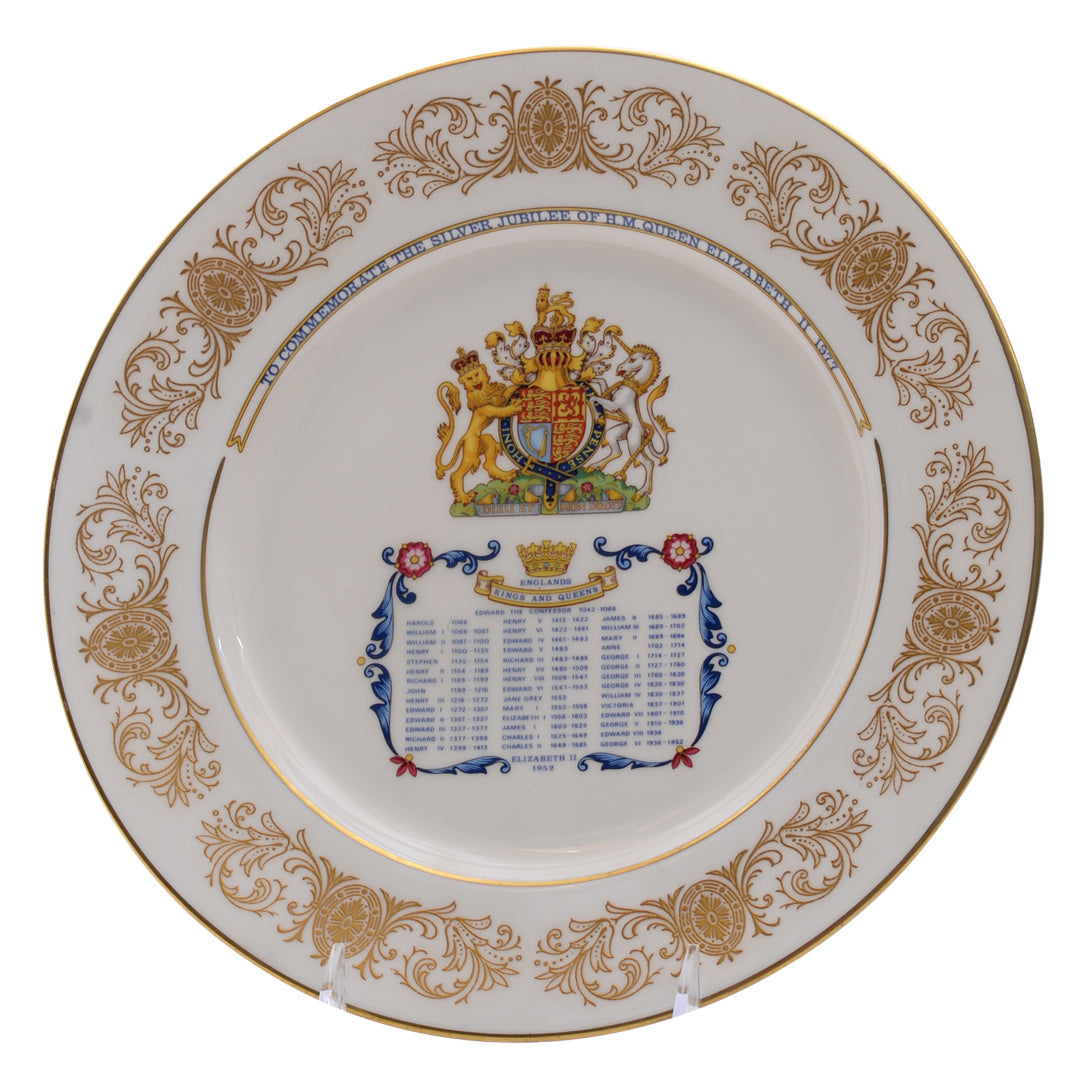 Plate, silver jubillee HM queen Elizabeth II 1977