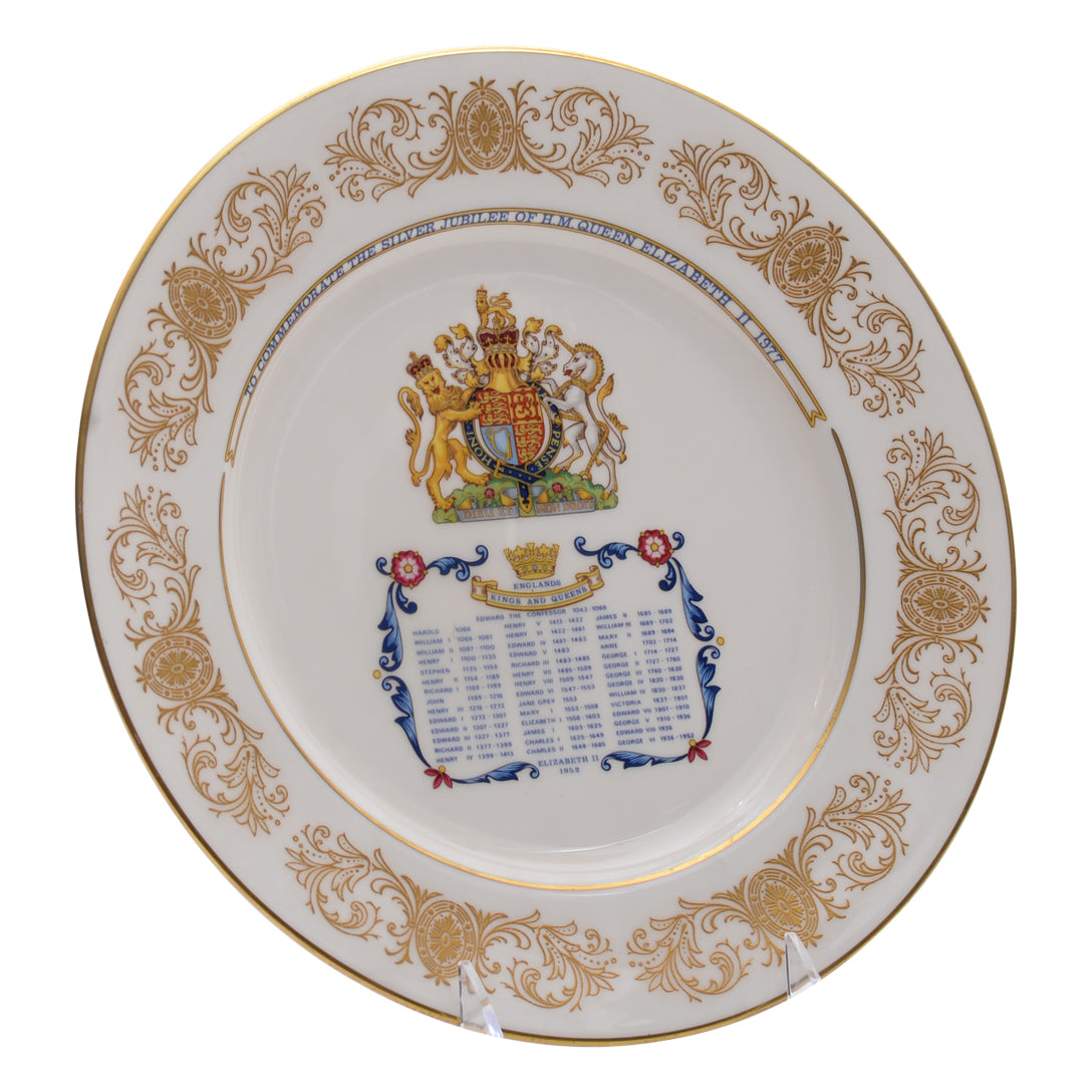 Plate, silver jubillee HM queen Elizabeth II 1977