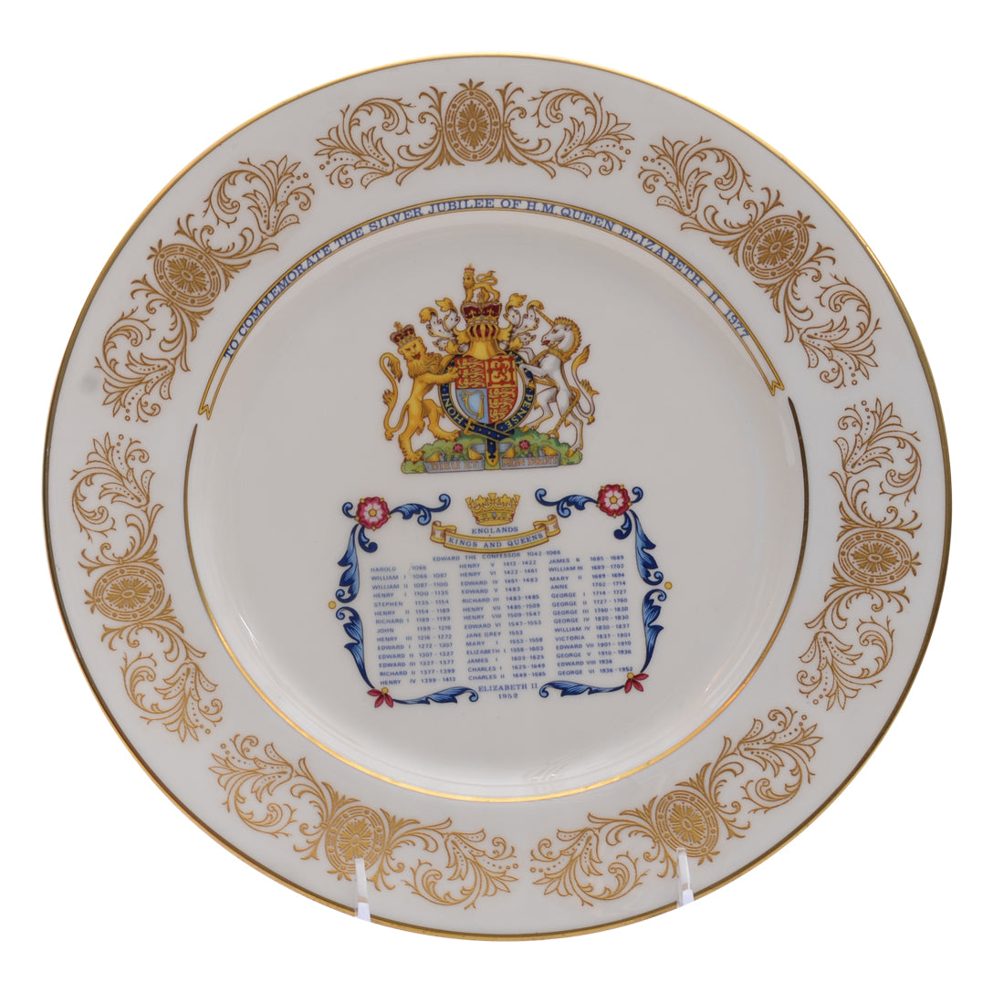 Plate, silver jubillee HM queen Elizabeth II 1977