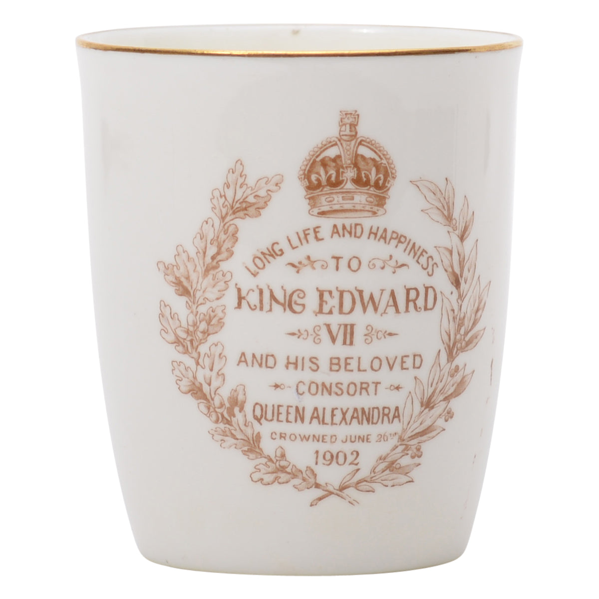 King Eduard VII & Queen Alexandra coronation tumbler (as is condition)