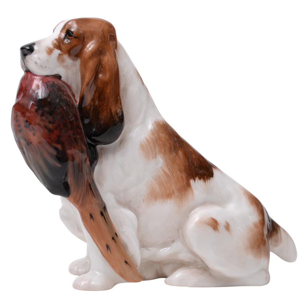 Cocker Spaniel w/ Pheasant Small bird sculpture HN1029