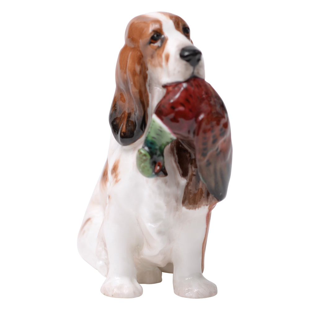 Cocker Spaniel w/ Pheasant Small bird sculpture HN1029