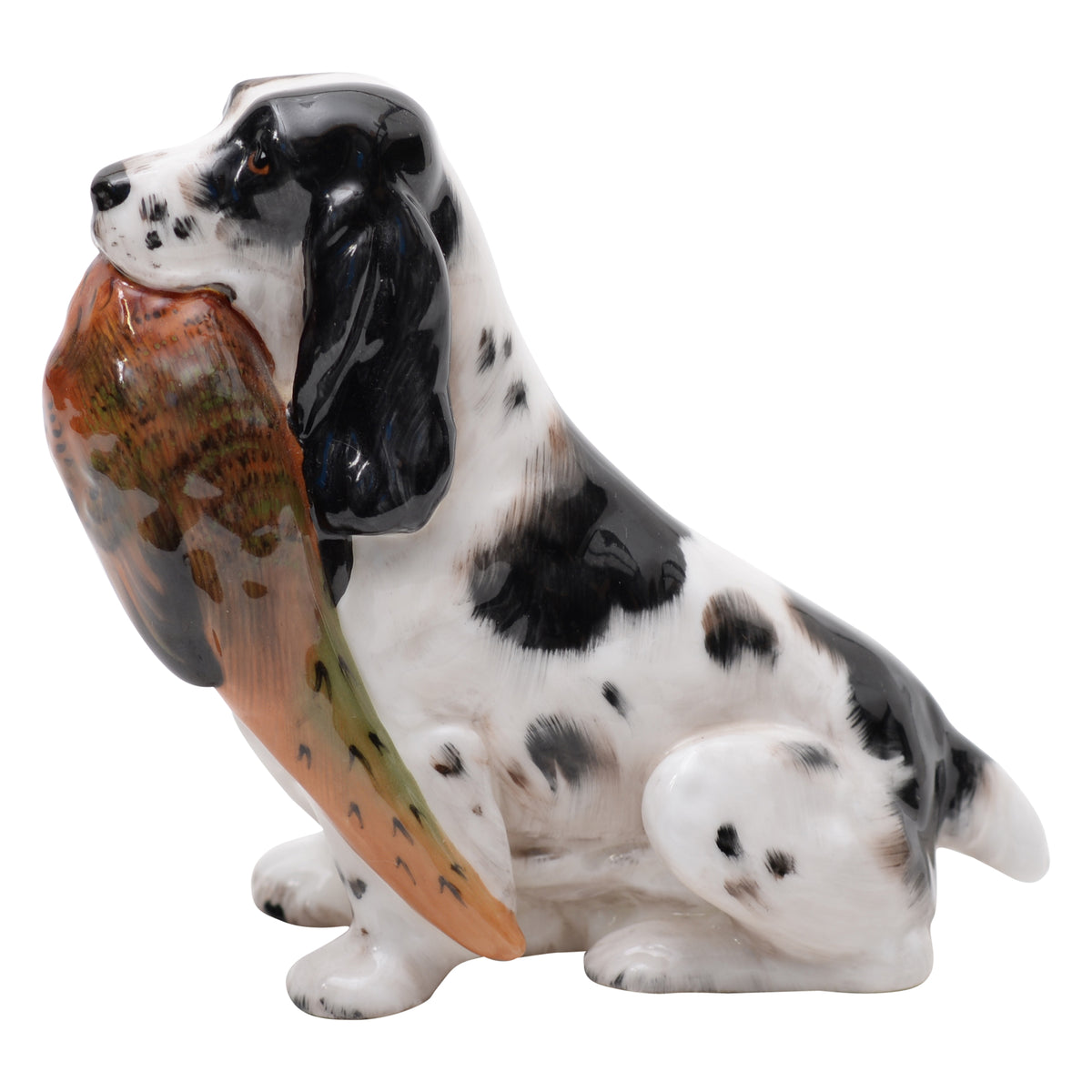 Cocker Spaniel w/ Pheasant bird sculpture