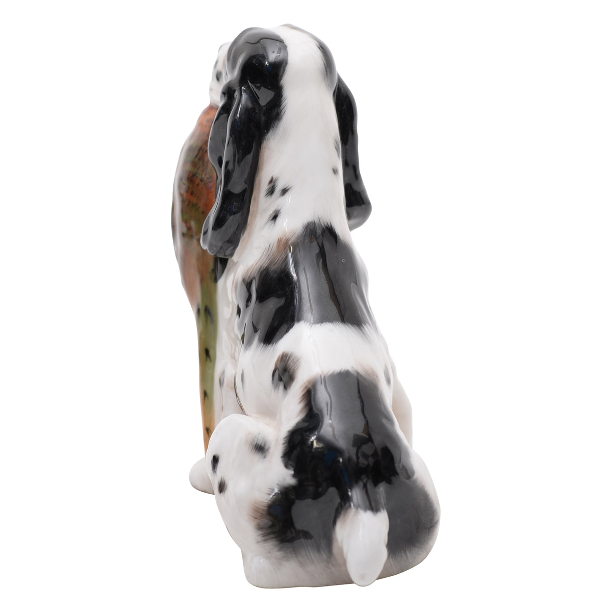 Cocker Spaniel w/ Pheasant bird sculpture