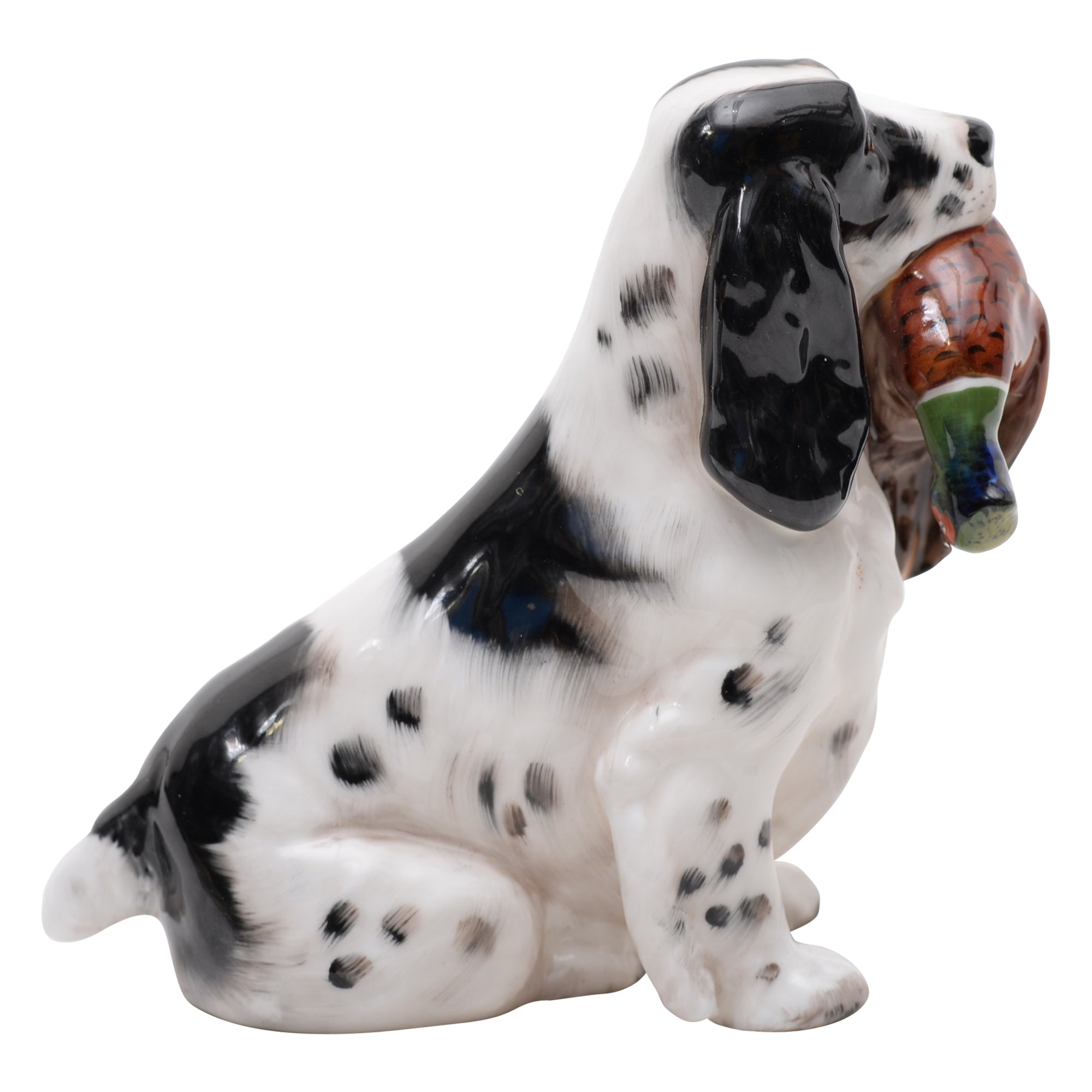 Cocker Spaniel w/ Pheasant bird sculpture