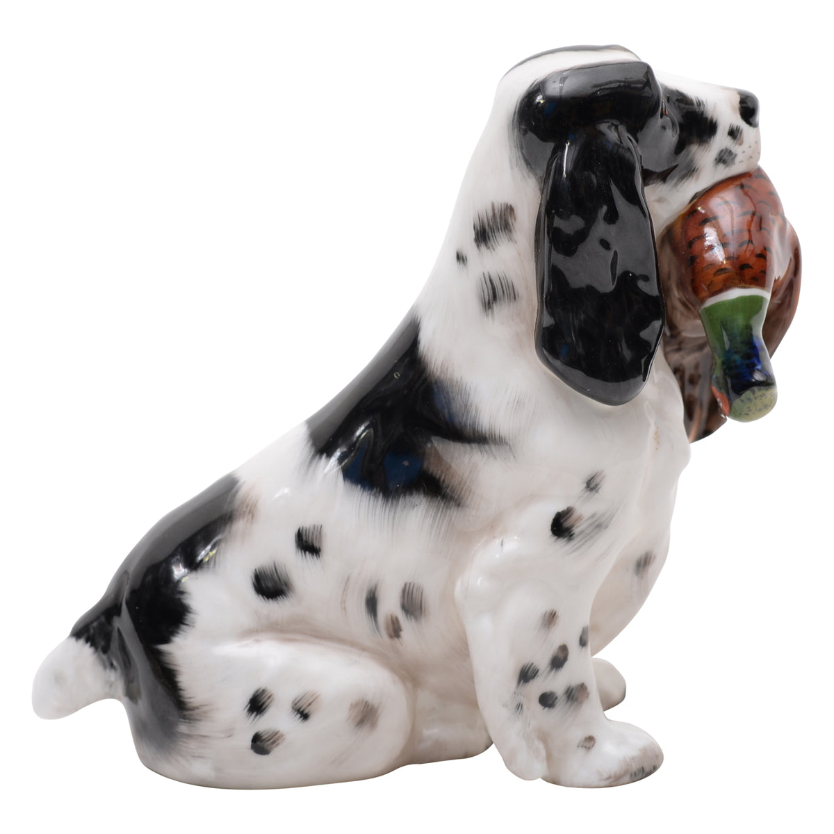 Cocker Spaniel w/ Pheasant bird sculpture
