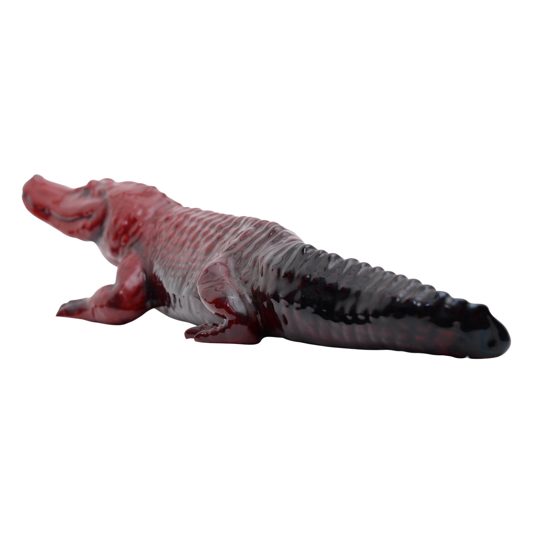 Crocodile flambe sculpture