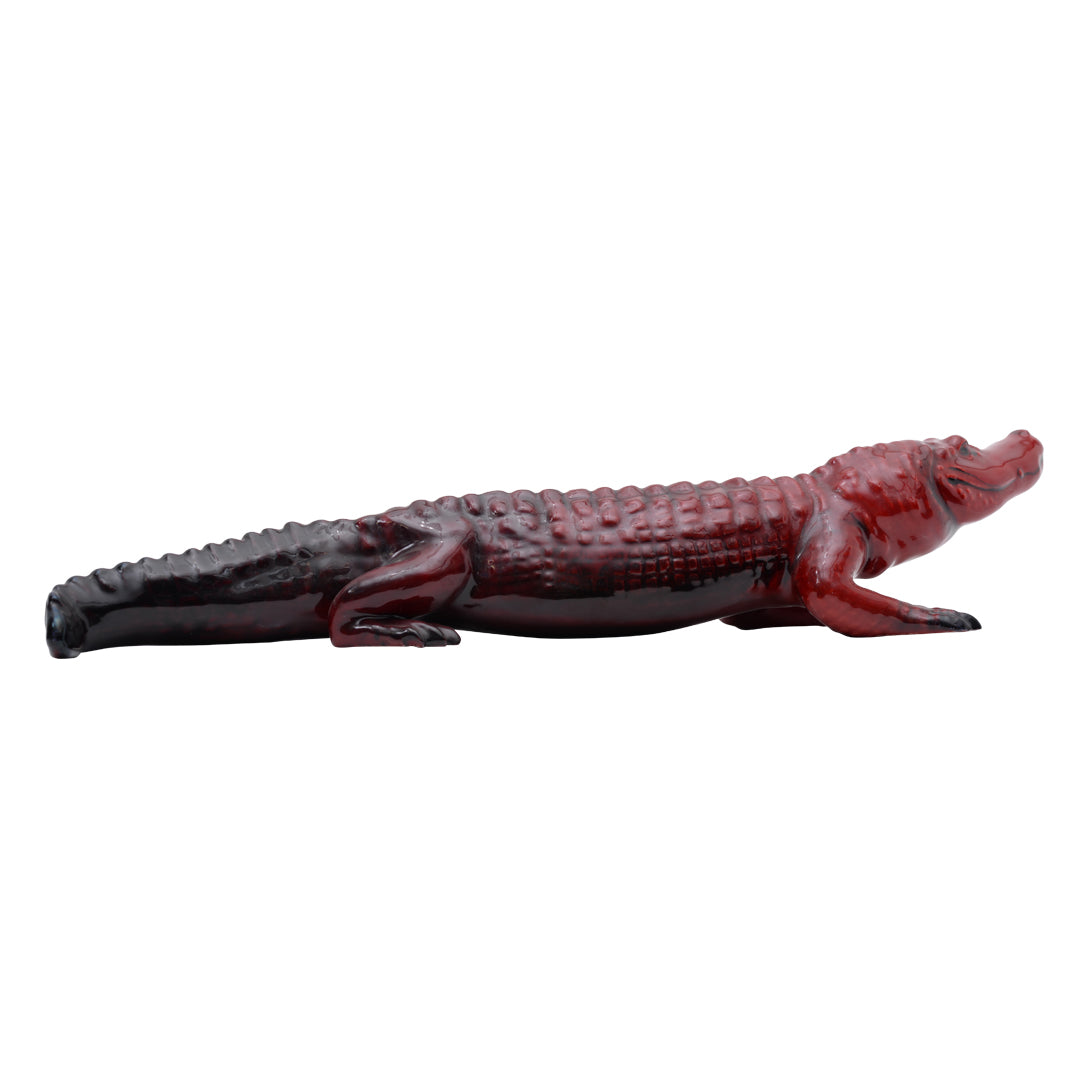 Crocodile flambe sculpture