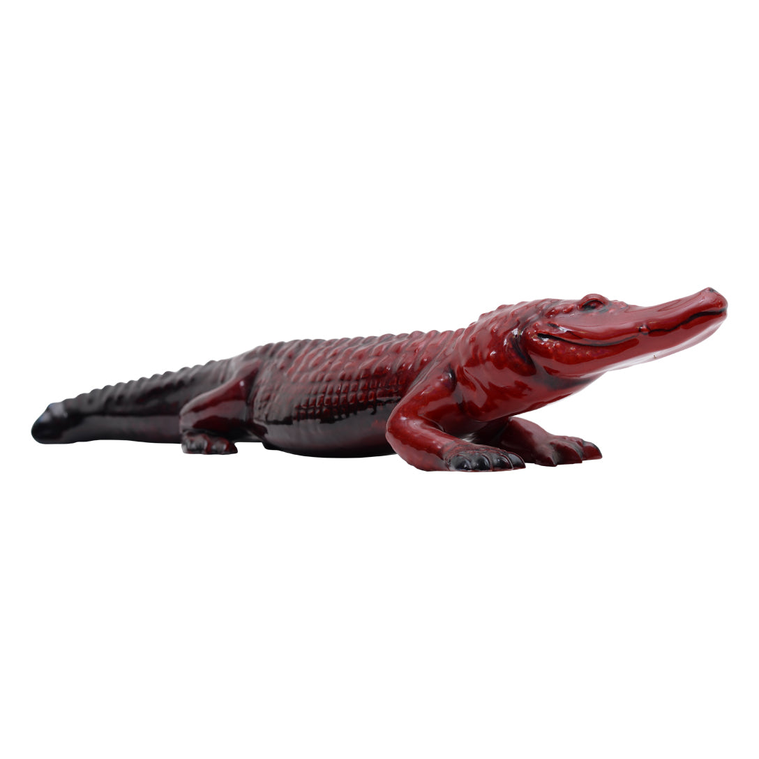 Crocodile flambe sculpture