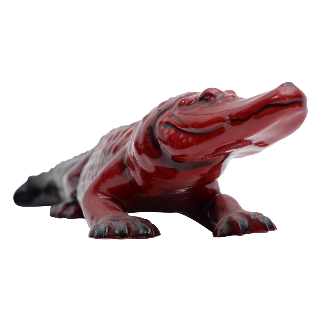 Crocodile flambe sculpture