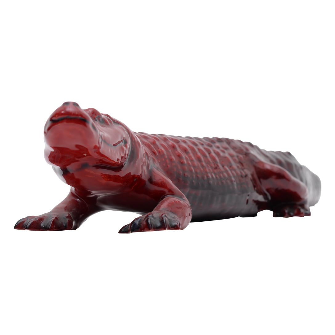 Crocodile flambe sculpture