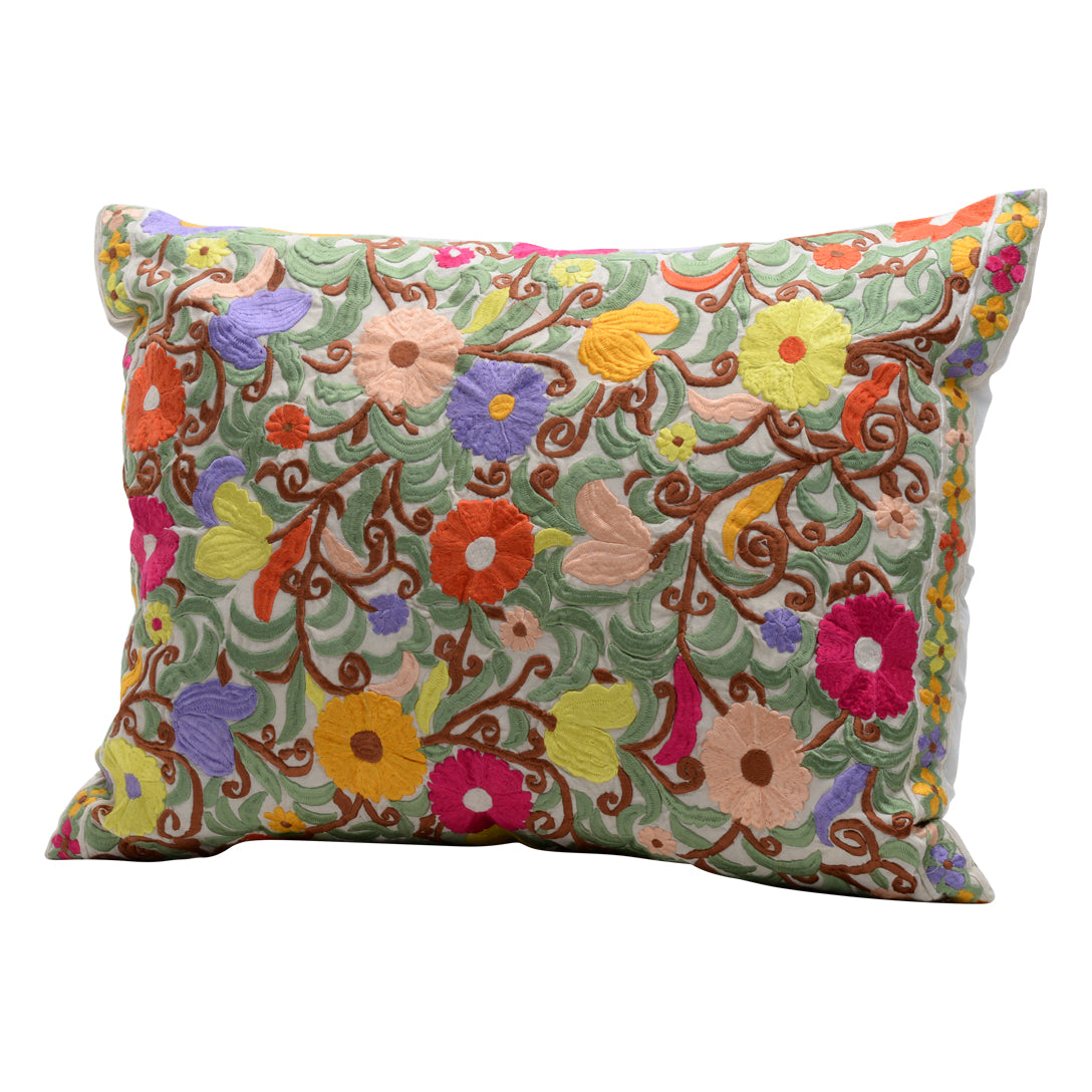 HANDMADE MORROCAN SILK CUSHION MULTI COLOR   24&quot;X31&quot;