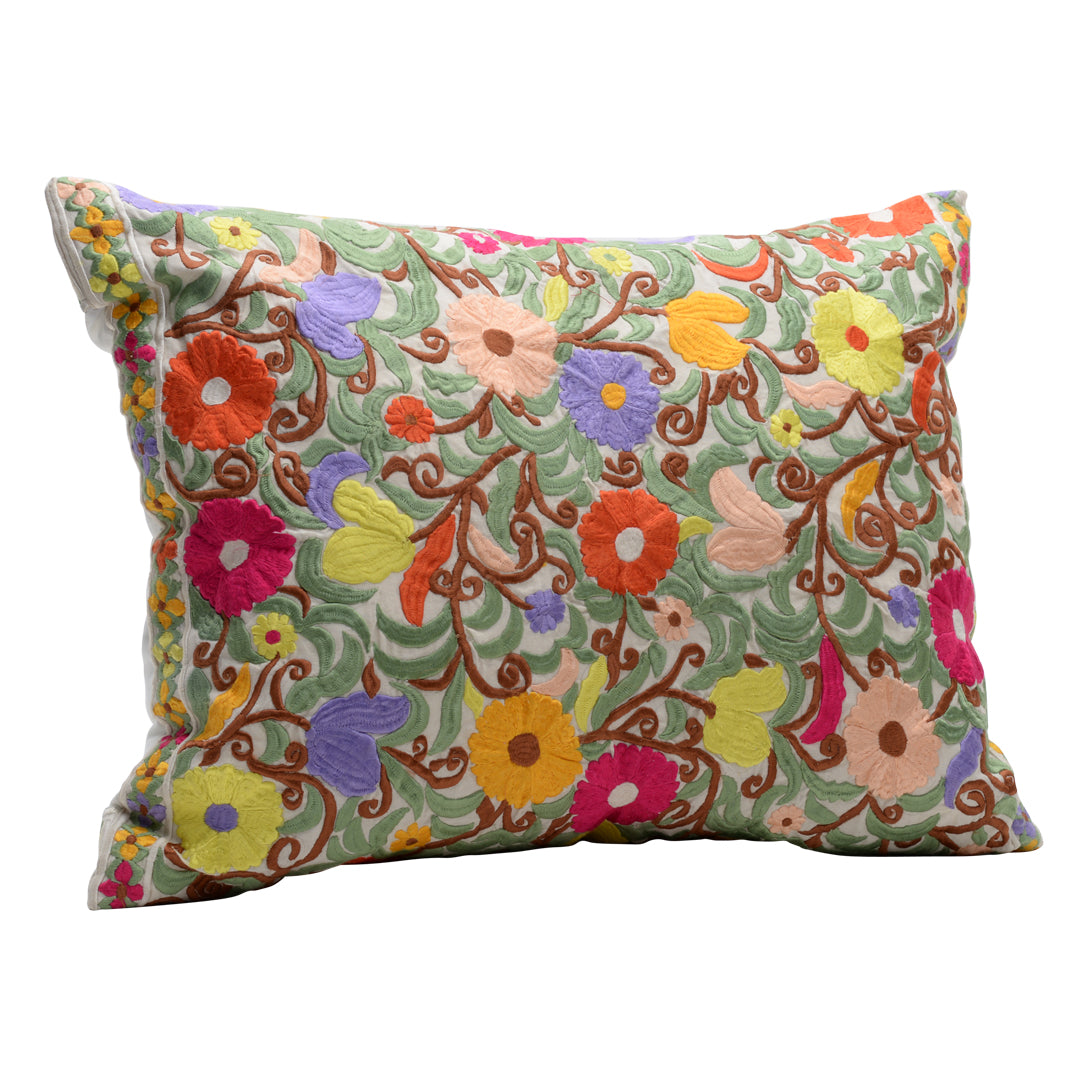 HANDMADE MORROCAN SILK CUSHION MULTI COLOR   24&quot;X31&quot;