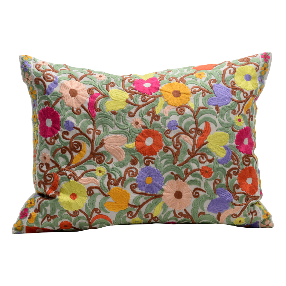 HANDMADE MORROCAN SILK CUSHION MULTI COLOR   24&quot;X31&quot;