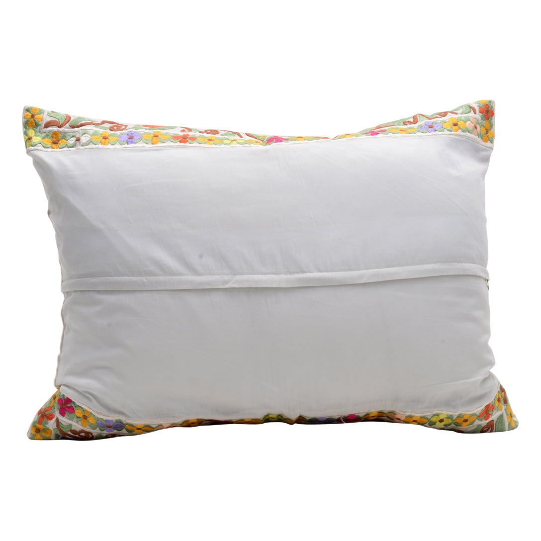 HANDMADE MORROCAN SILK CUSHION MULTI COLOR   24&quot;X31&quot;