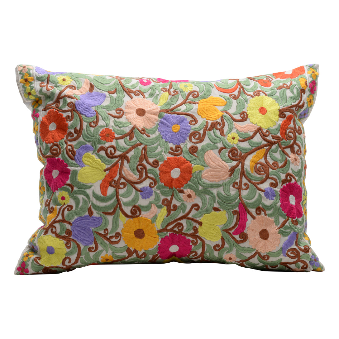 HANDMADE MORROCAN SILK CUSHION MULTI COLOR   24&quot;X31&quot;