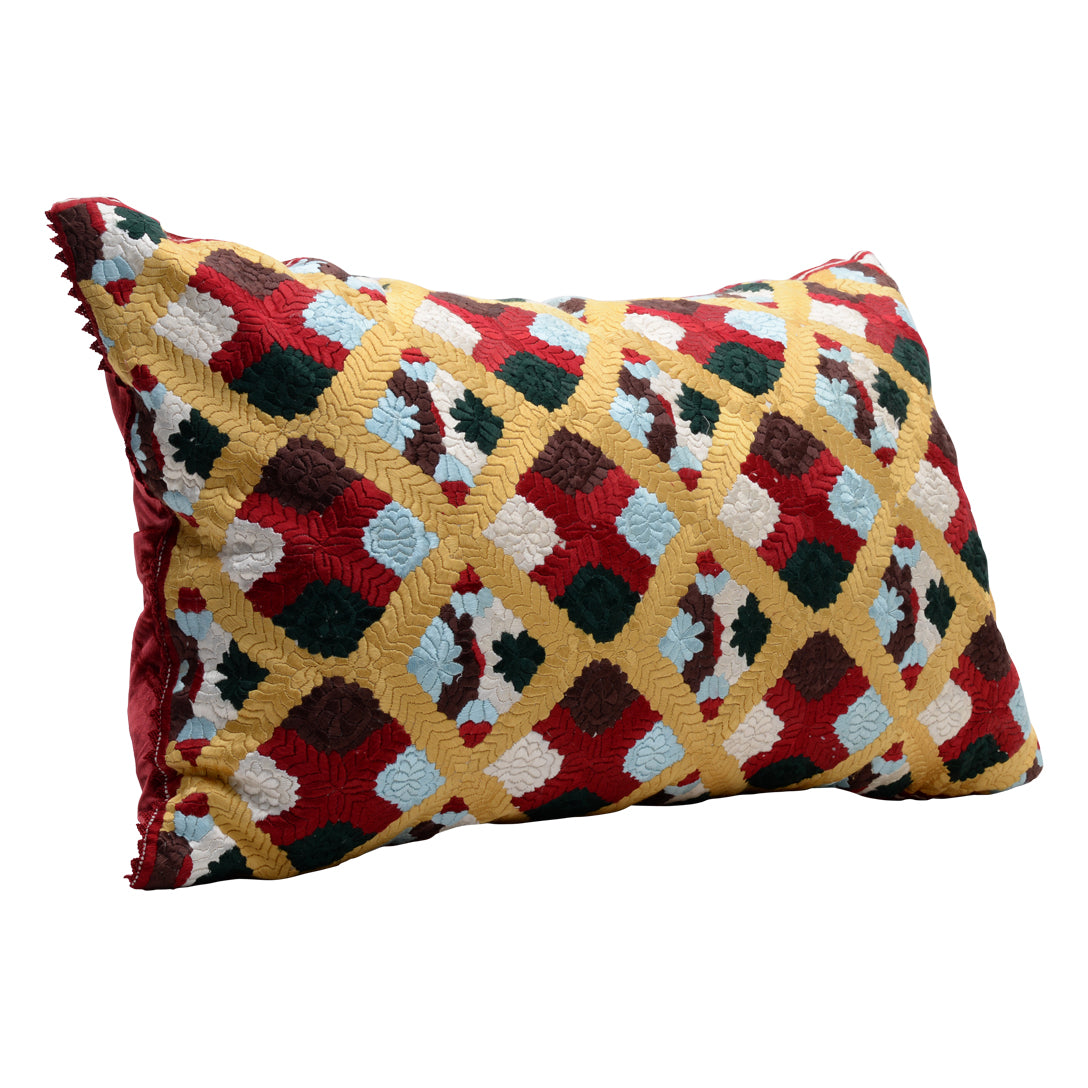 HANDMADE MORROCAN SILK CUSHION MULTI COLOR   22&quot;X35&quot;