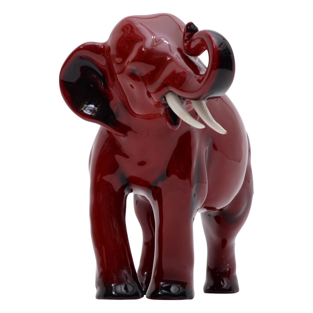 Elephant flambe sculpture