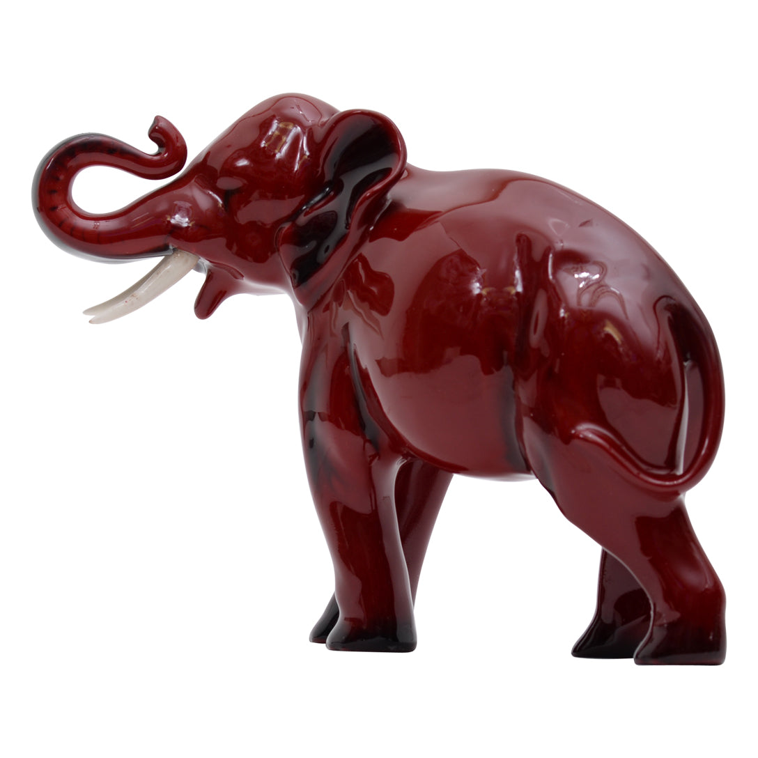 Elephant flambe sculpture