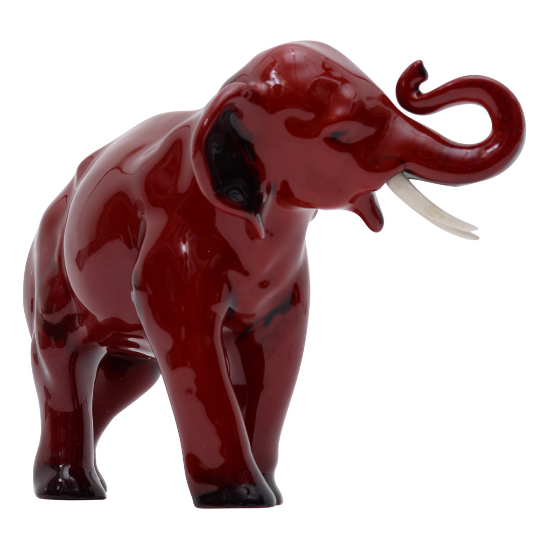 Elephant flambe sculpture