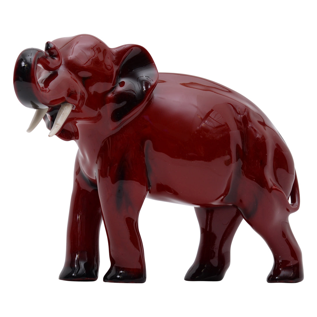 Elephant flambe sculpture