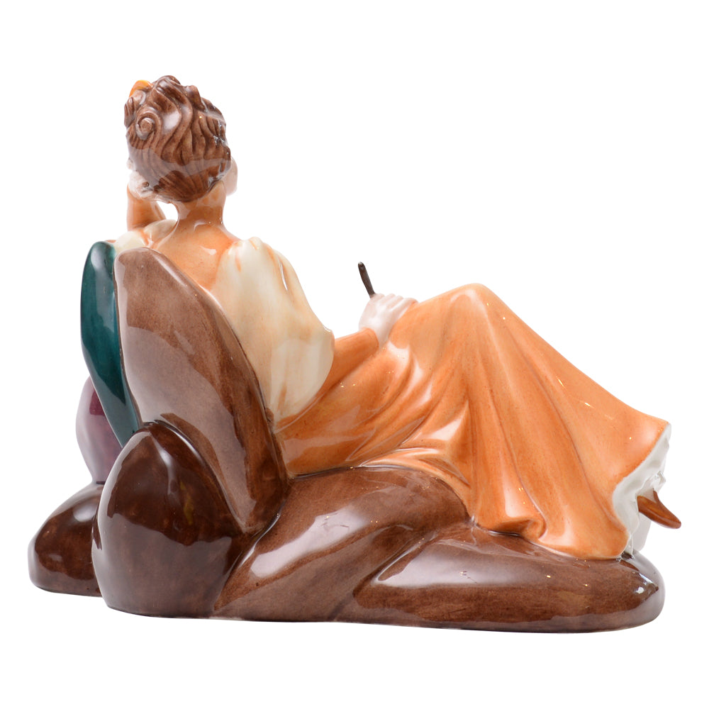 Lady Sitting On Sofa