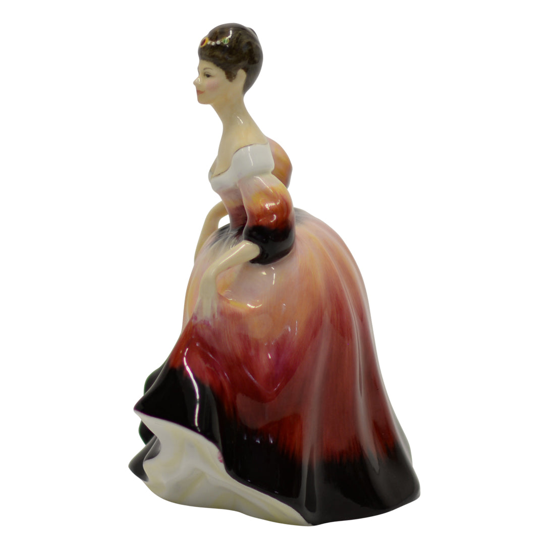 Lady figurine stamped flambe prototype