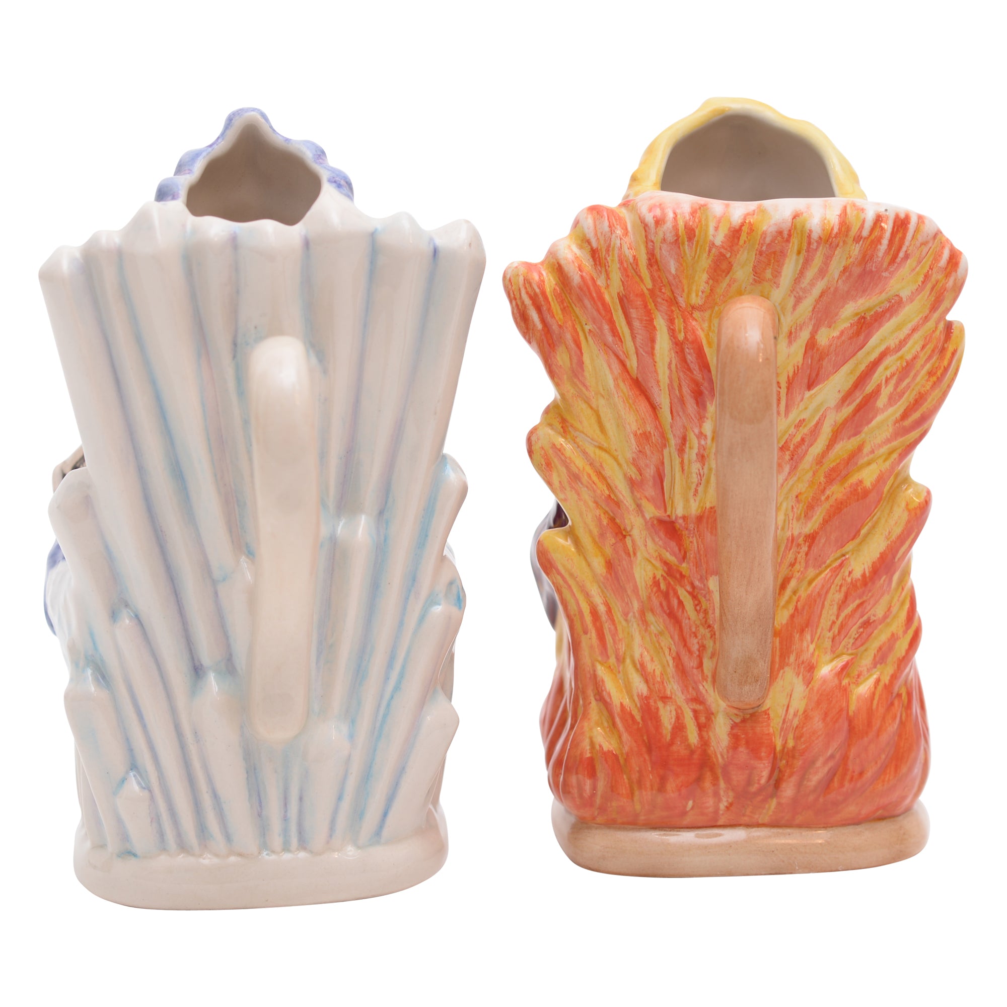 Pair of Fire King & Ice Queen tobies