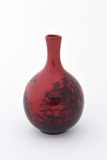 Flambe Vase - Woodcut Bridge Scene