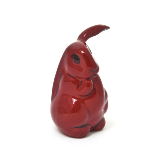 Rabbit with One Ear, Flambe Red Black Markings