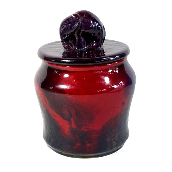 Elephant Tobacco Jar Flambe