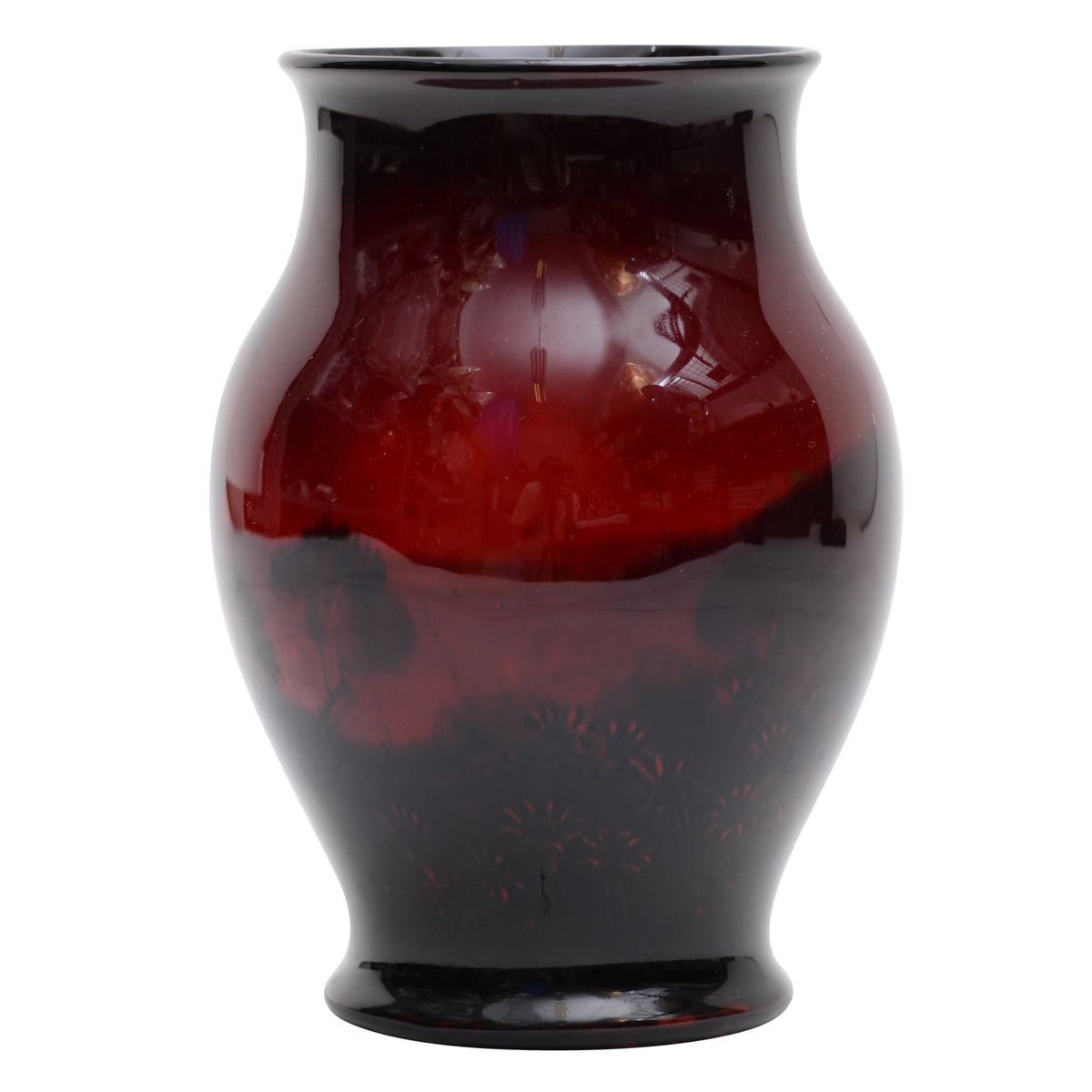 Floral flambe vase