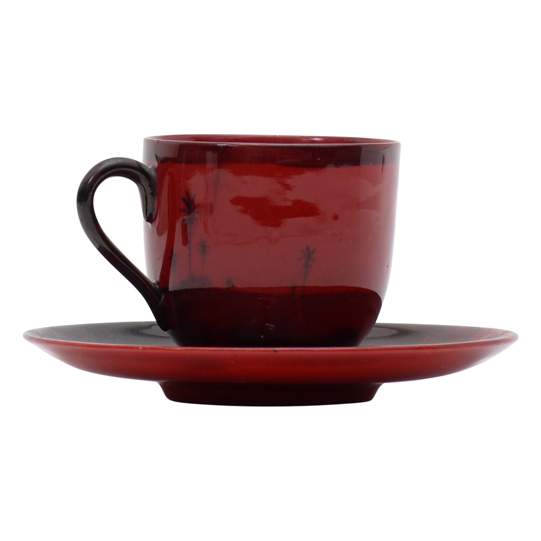 Flambe cup & saucer