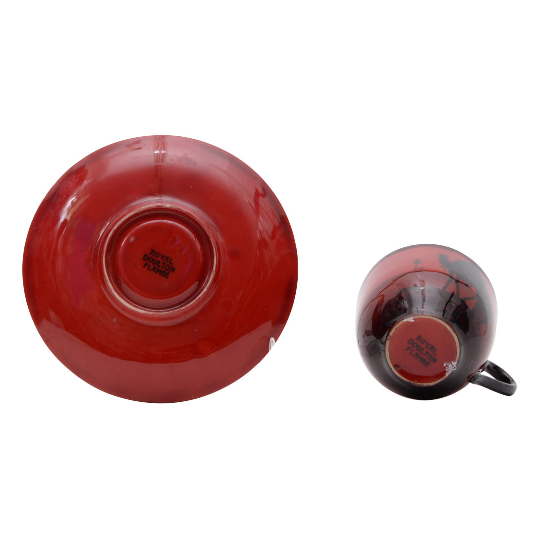 Flambe cup & saucer
