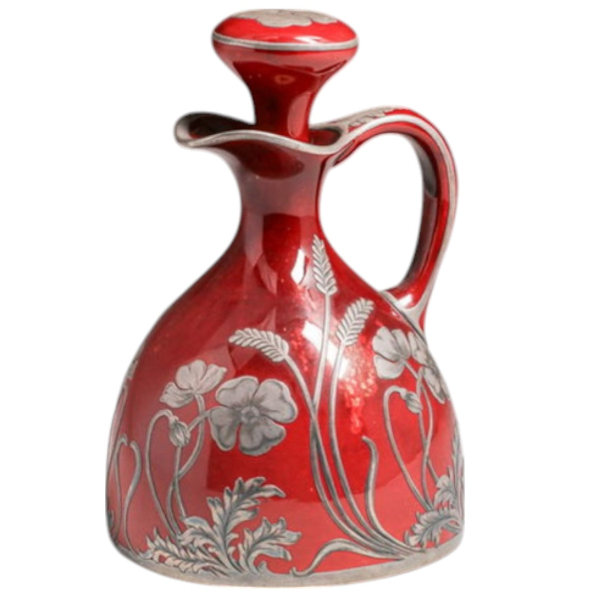 Silver overlay decanter