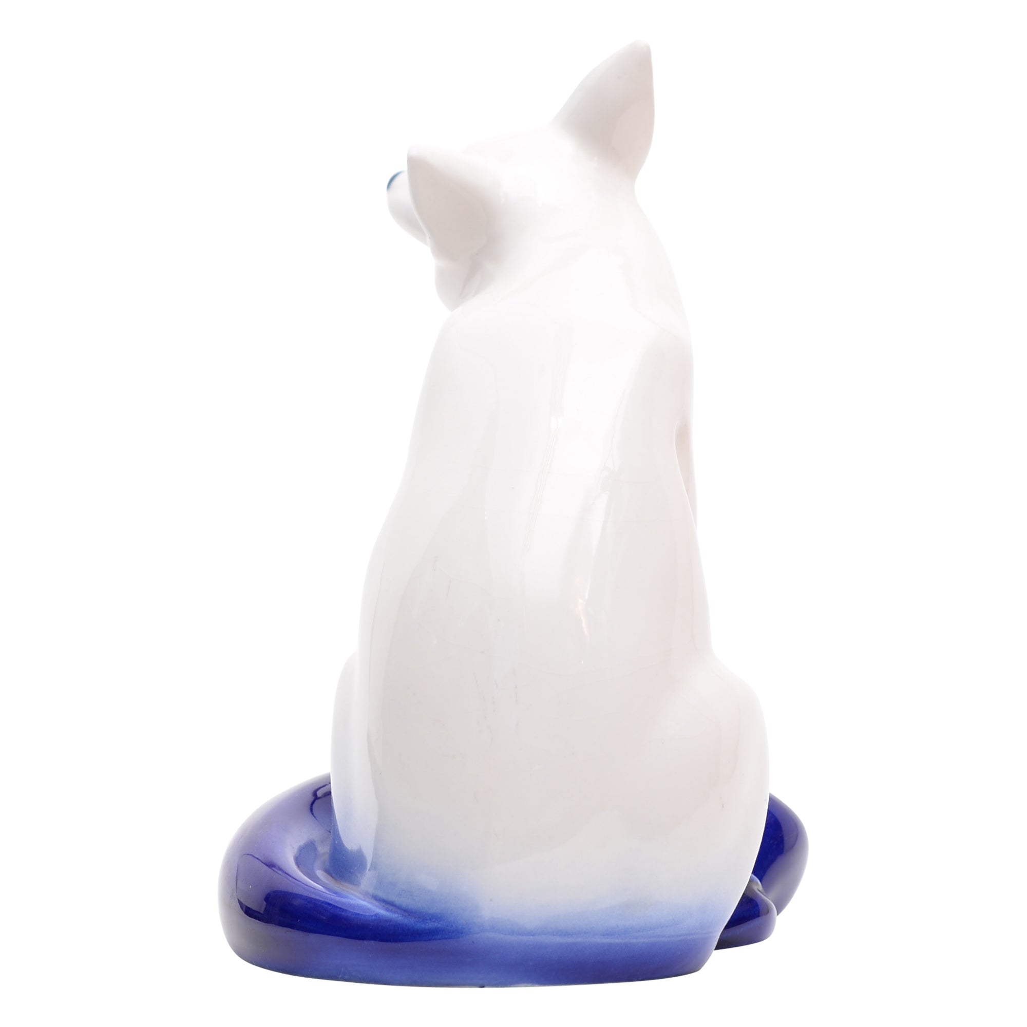 Blue & white glazed fox