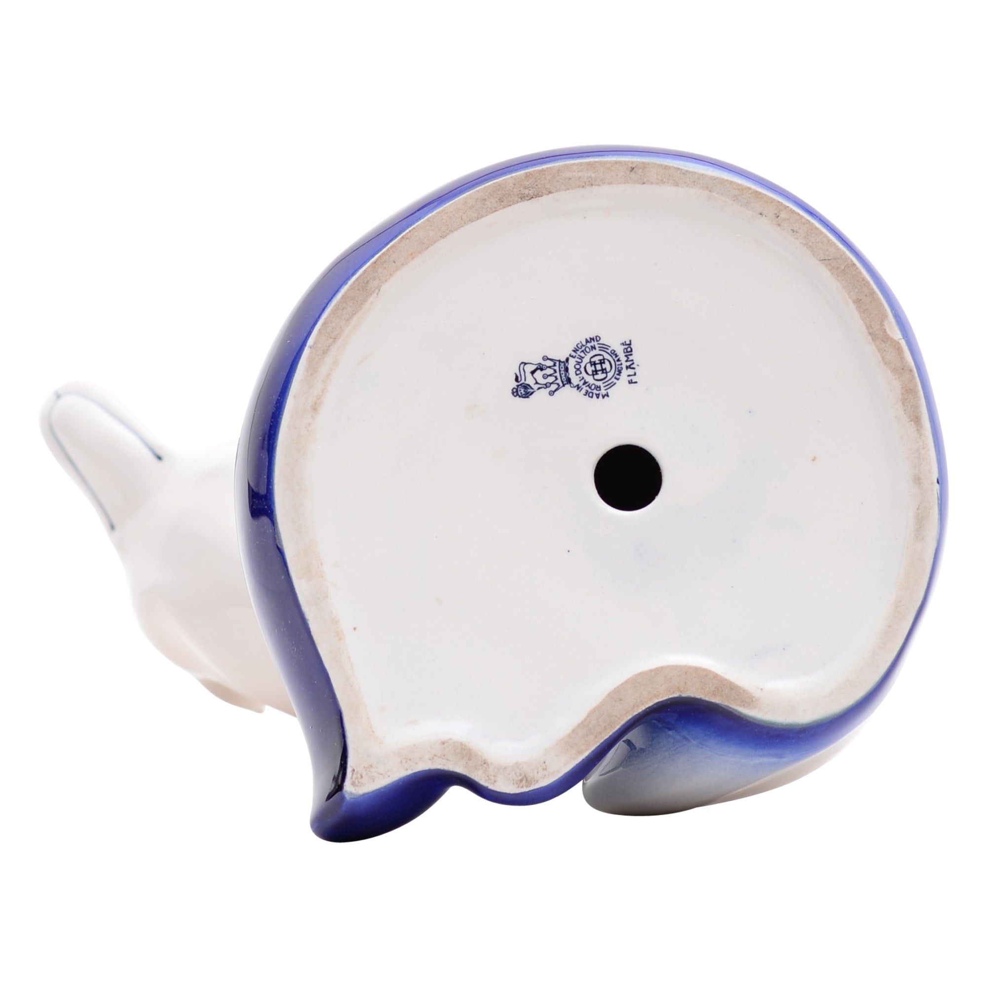 Blue & white glazed fox