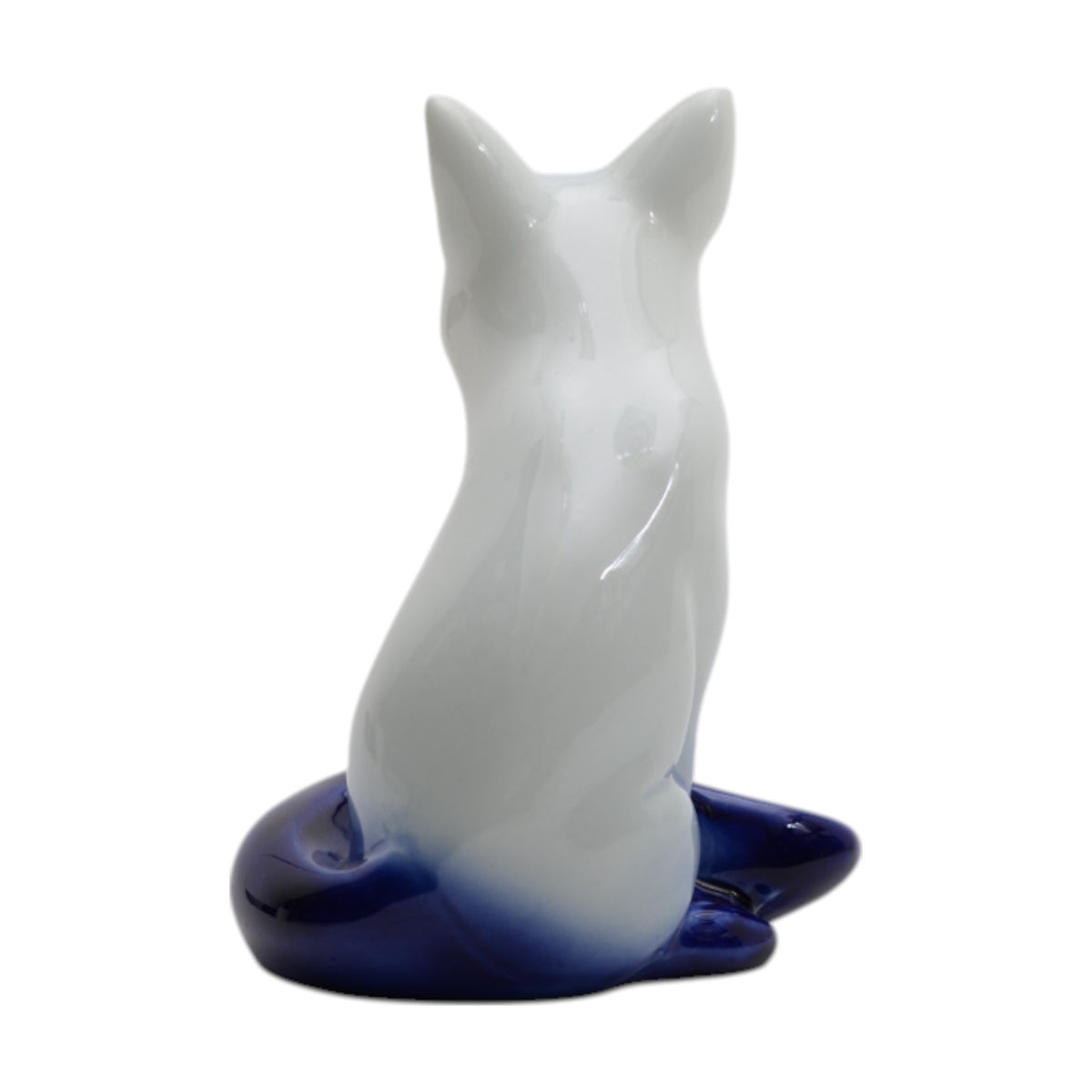 Blue & white glazed fox