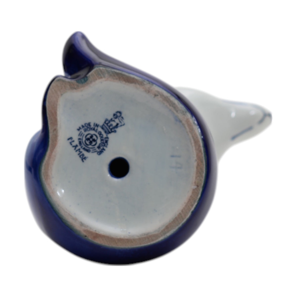 Blue & white glazed fox