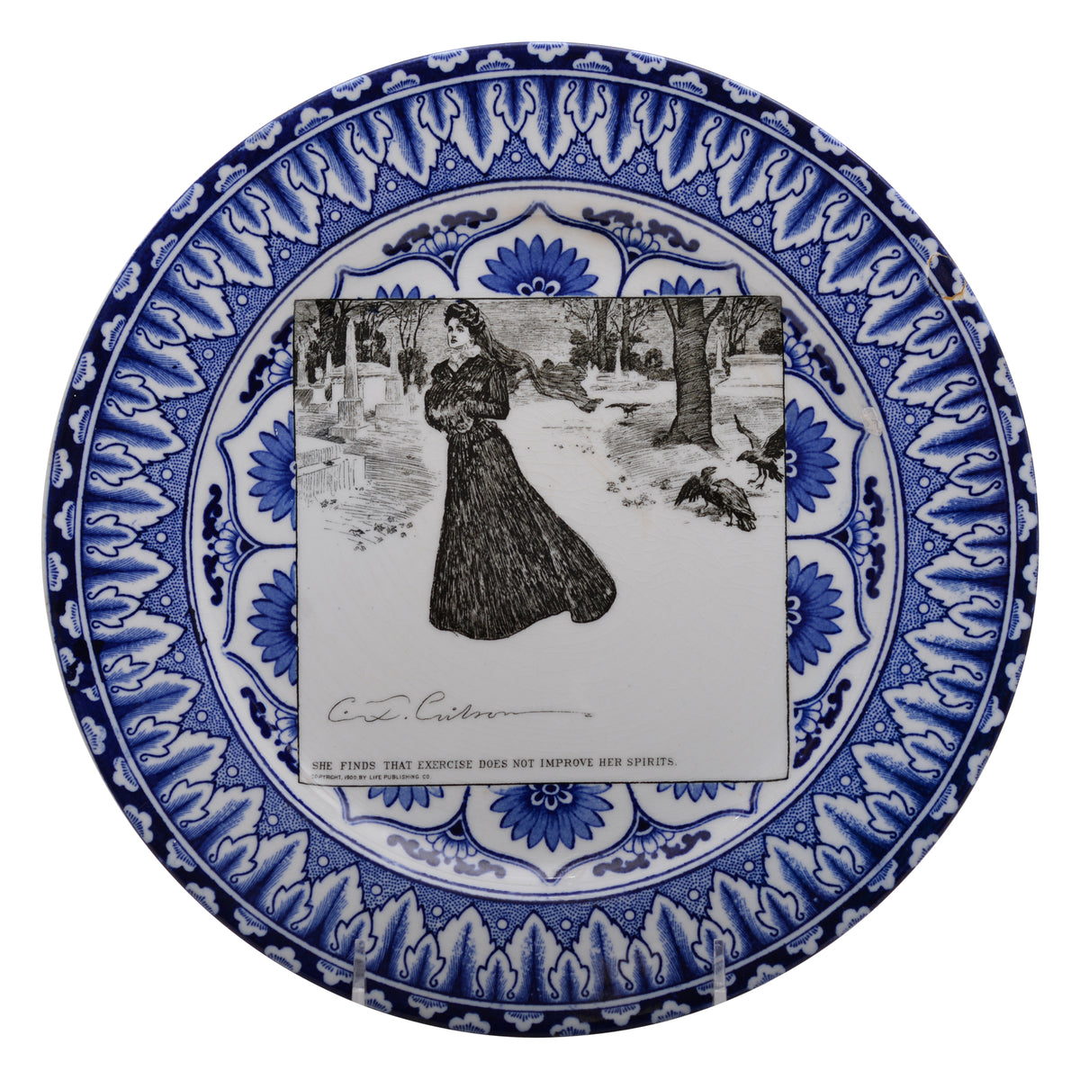 Gibson Girl "A Widow and her Friends" Plate
