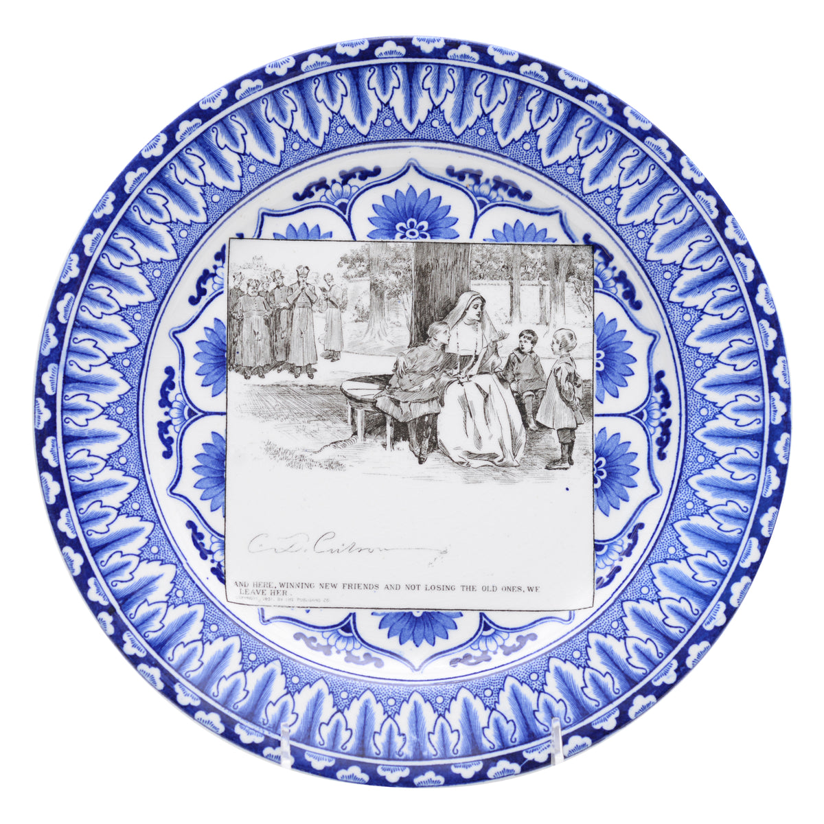 Gibosn Girl "A Widow and her Friends Plate