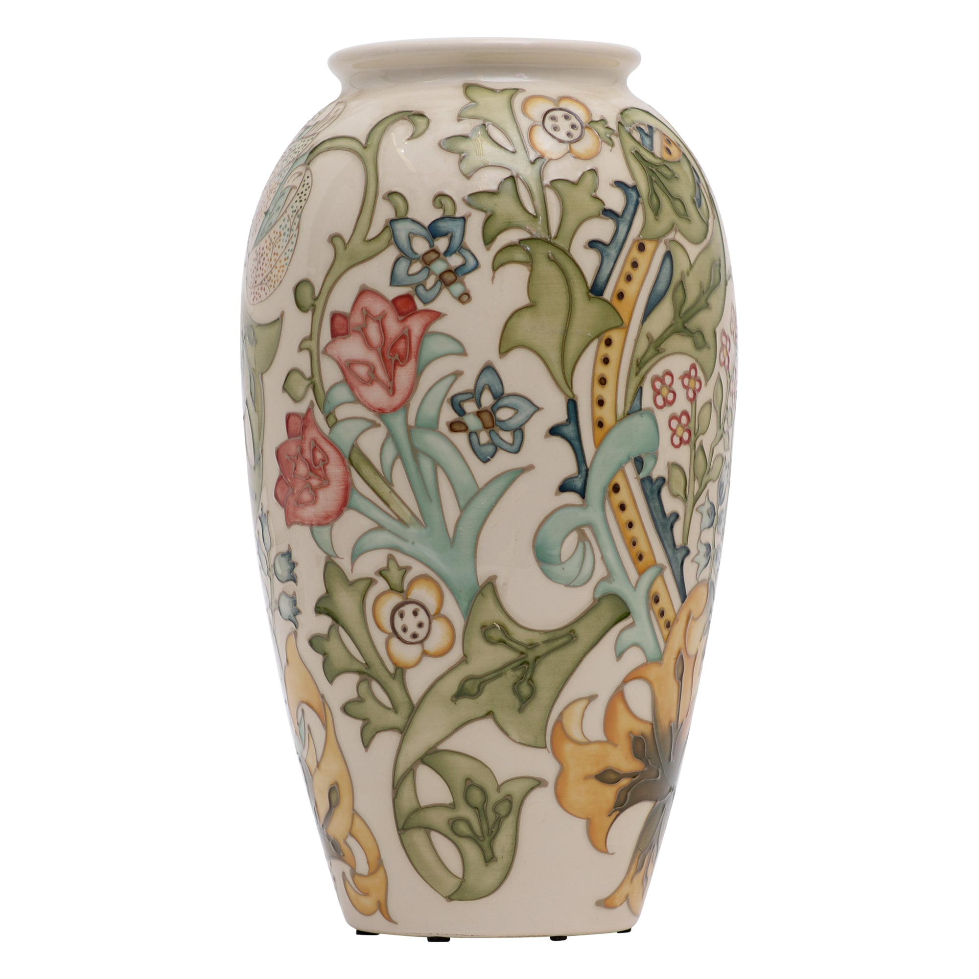 Golden Lily white vase