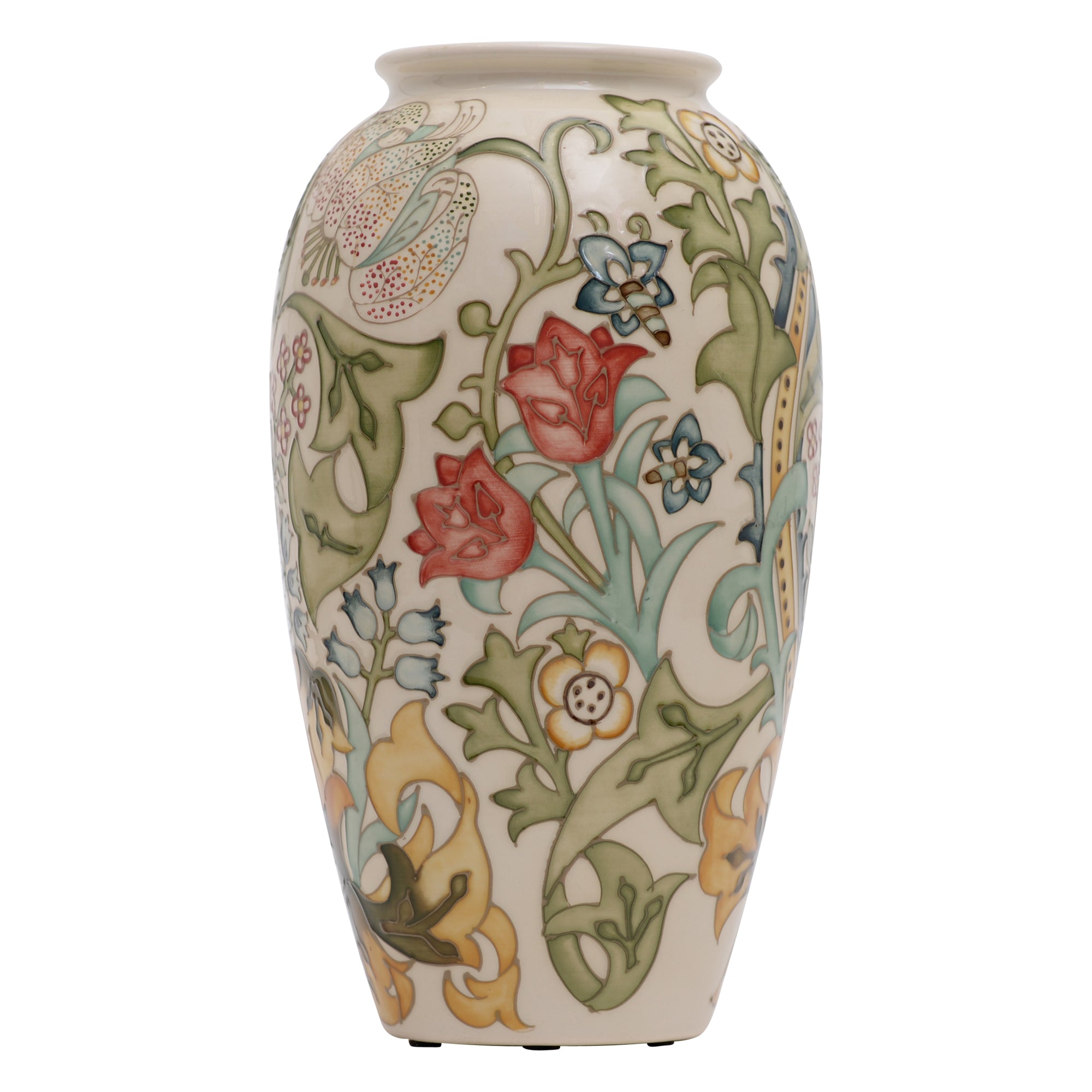 Golden Lily white vase